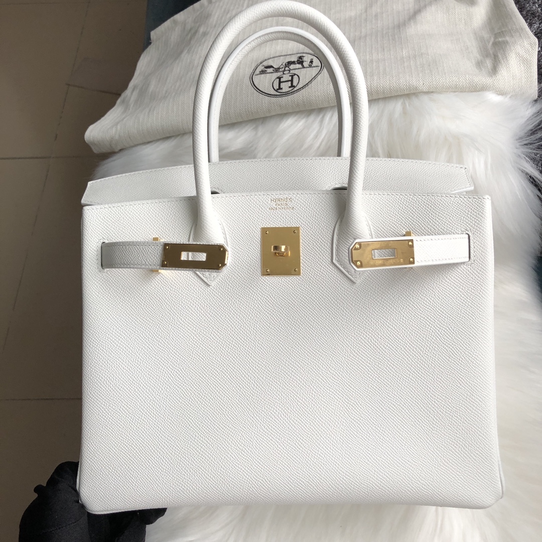 에르메스 버킨백30 화이트 금장 앱송